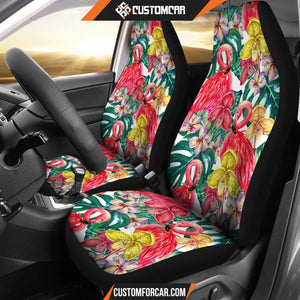FLAMINGOS TROPICAL FLOWER CAR SEAT covers Car Accessories 