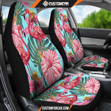 FLAMINGOS TROPICAL HIBISCUS BLUE BG CAR SEAT covers Car 