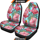 FLAMINGOS TROPICAL HIBISCUS BLUE BG CAR SEAT covers Car 