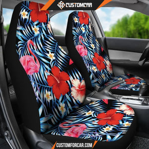 FLAMINGOS TROPICAL RED HIBISCUS CAR SEAT covers Car 