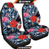 FLAMINGOS TROPICAL RED HIBISCUS CAR SEAT covers Car 