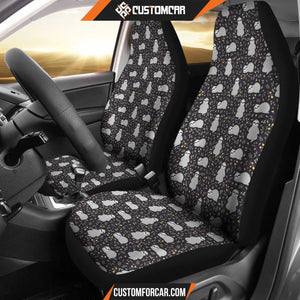 Floral Sloth Print Pattern Universal Fit Car Seat covers Car