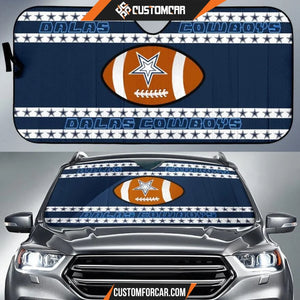 Football Team Car Sunshade | Dallas Cowboys Rugby Ball Star 