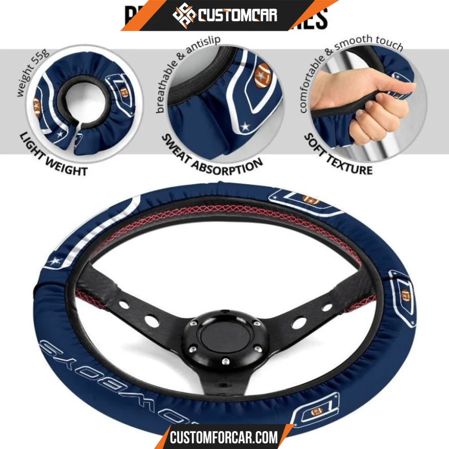 Football Team Steering Wheel Cover | Dallas Cowboys Football