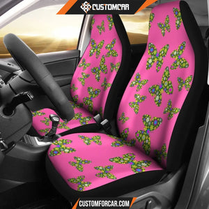 Foral Pink Butterfly Universal Fit Car Seat covers Car 