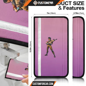 Fortnite Game Seat Belt Covers Girl Character Holding Gun