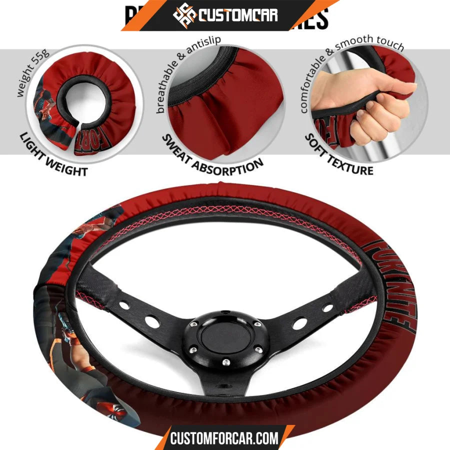 Fortnite Game Steering Wheel Cover Buscador Seeker Skin