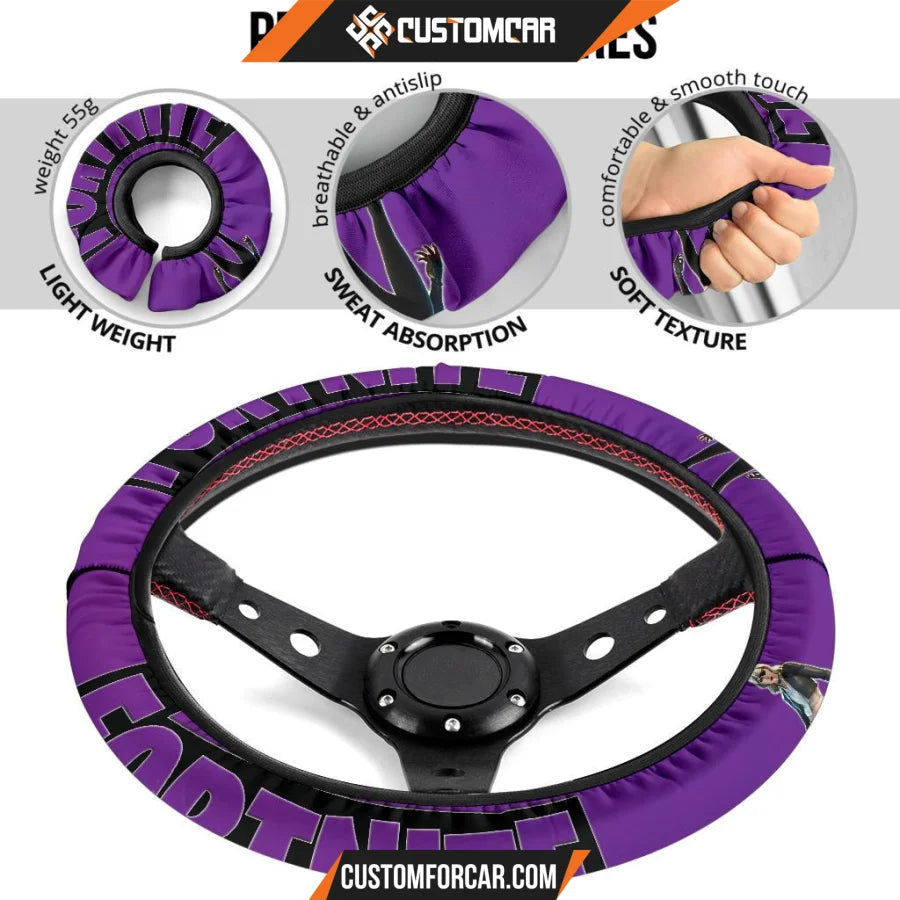 Fortnite Game Steering Wheel Cover Siren Noir Black Skin