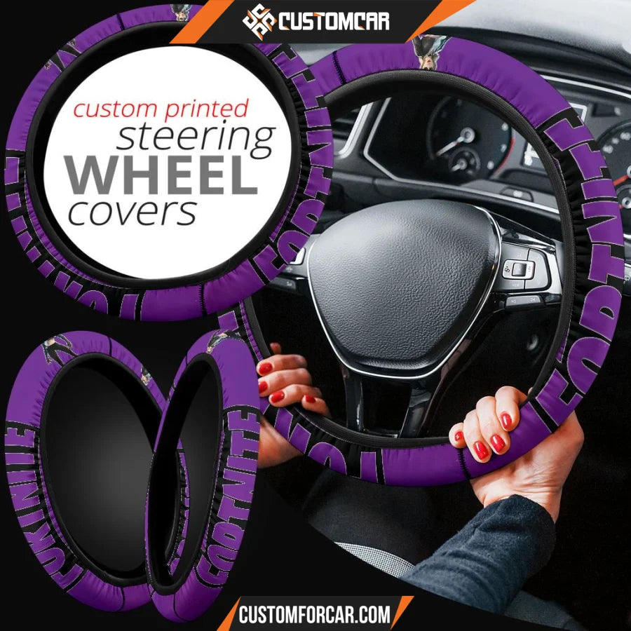 Fortnite Game Steering Wheel Cover Siren Noir Black Skin