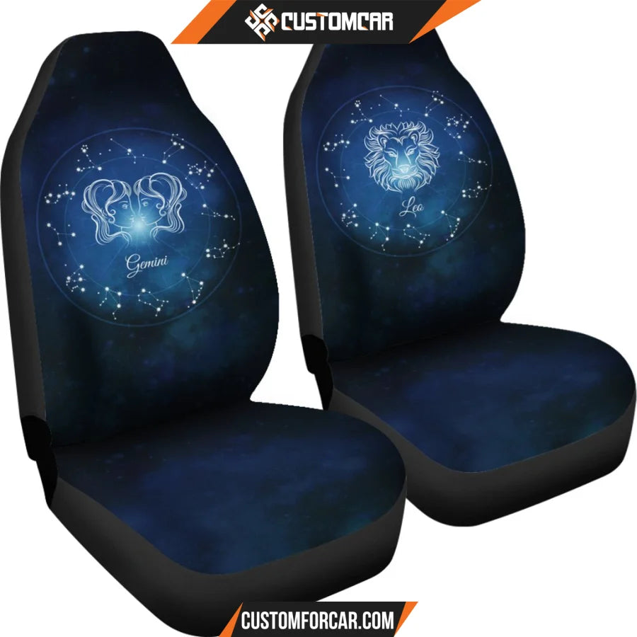 Gemini Zodiac Sign Car Seat Covers Decor For Car R031311 - 