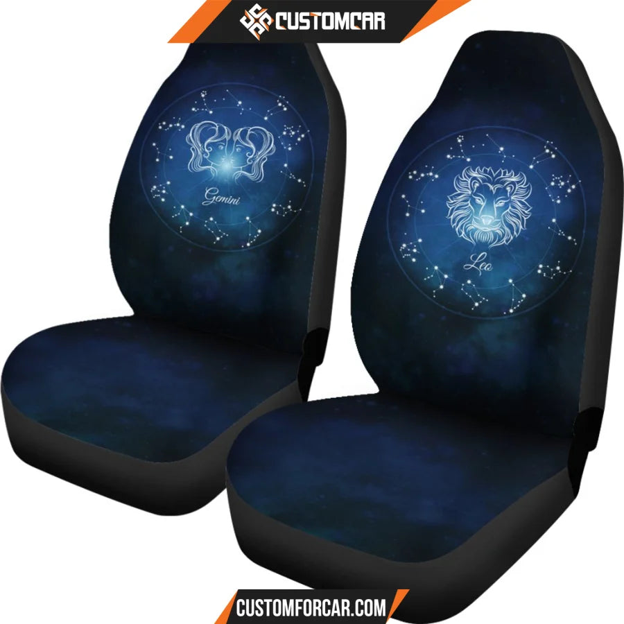 Gemini Zodiac Sign Car Seat Covers Decor For Car R031311 - 
