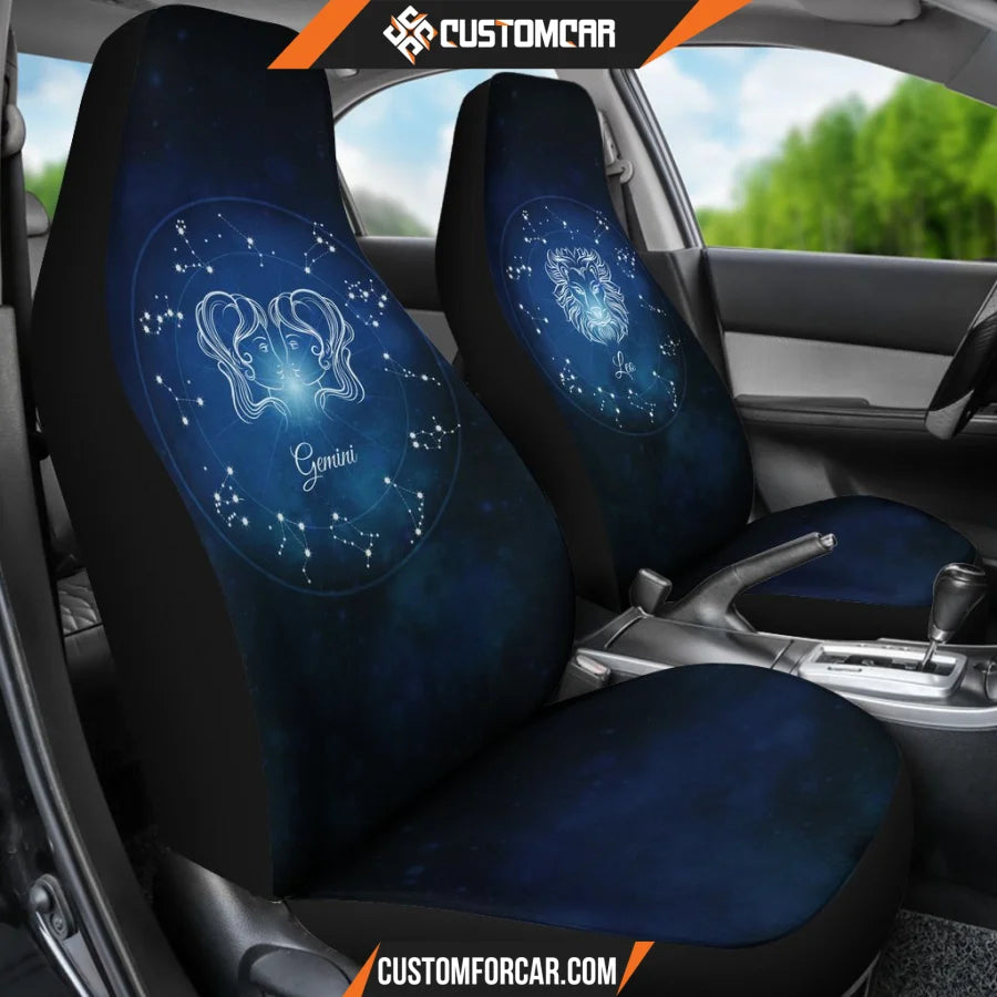 Gemini Zodiac Sign Car Seat Covers Decor For Car R031311 - 