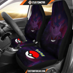 Gengar Pokemon Car Seat Covers Anime Car Accessories Custom