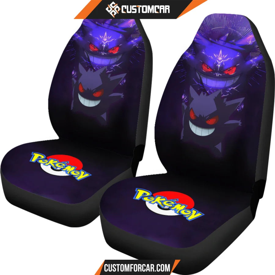 Gengar Pokemon Car Seat Covers Anime Car Accessories Custom