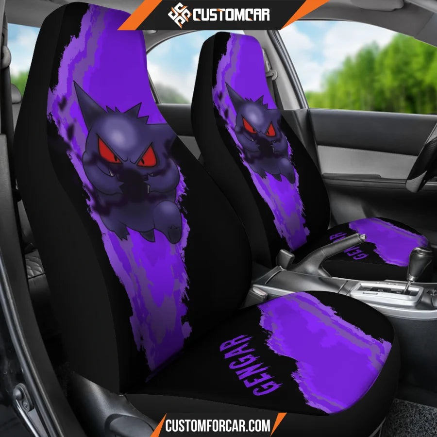 Gengar Pokemon Car Seat Covers Anime Car Accessories Custom