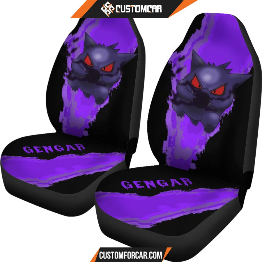 Gengar Pokemon Car Seat Covers Anime Car Accessories Custom