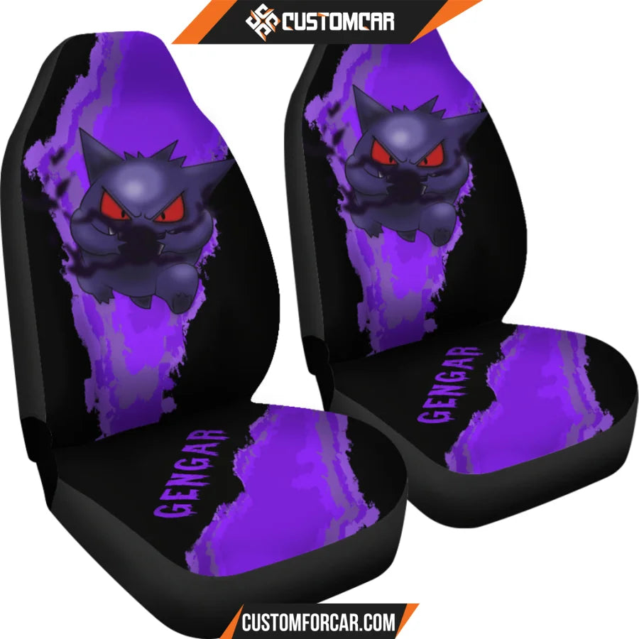 Gengar Pokemon Car Seat Covers Anime Car Accessories Custom