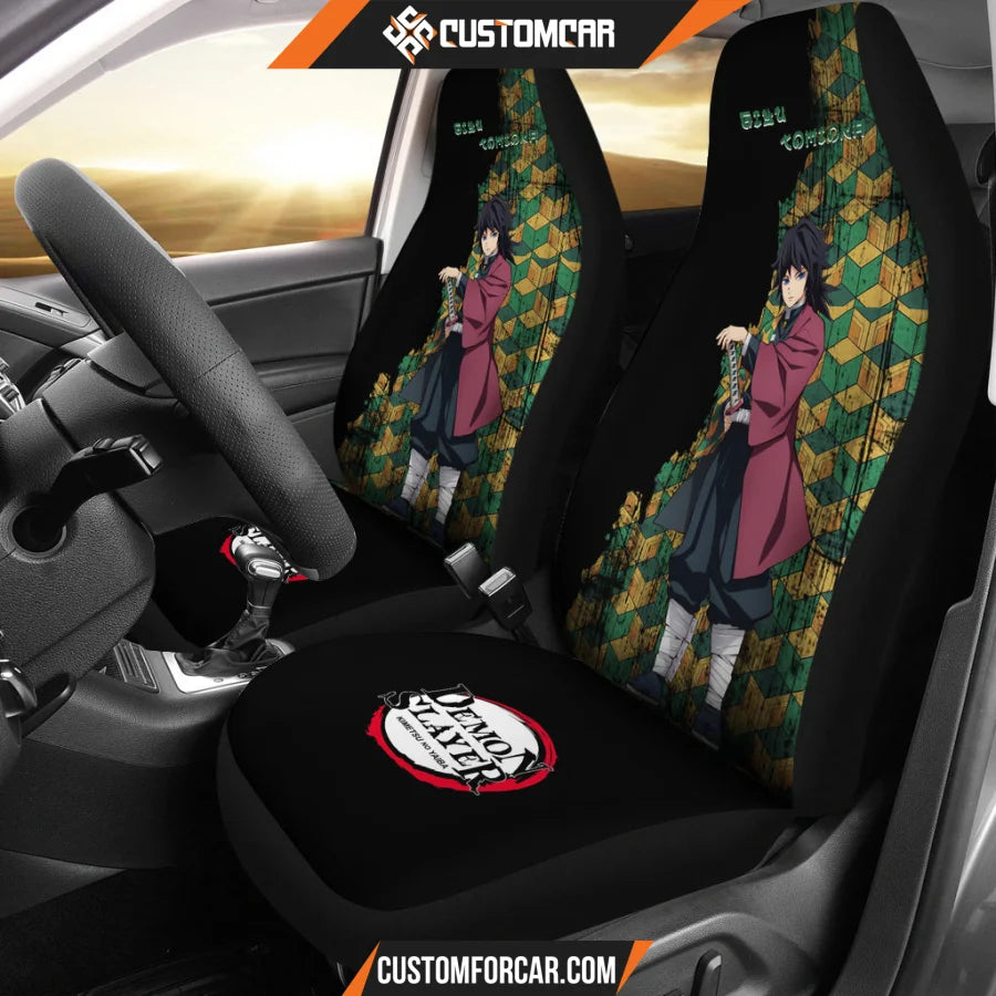 Giyu Tomioka Demon Slayer Car Seat Covers Anime Car