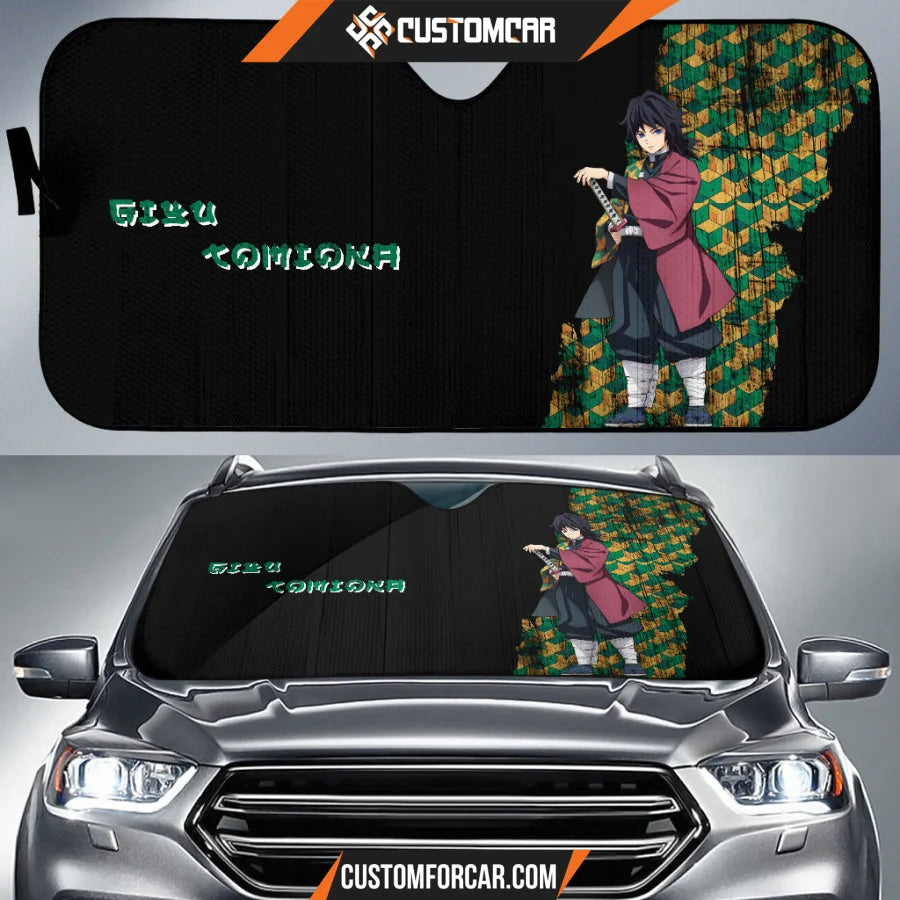 Giyu Tomioka Demon Slayer Car Sun Shade Anime Car