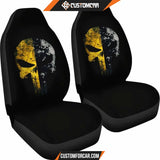 Gladiator Punisher Skull Car Seat Covers Decor For Car 