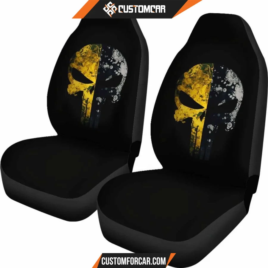 Gladiator Punisher Skull Car Seat Covers Decor For Car 