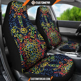 Glowing Rasta Mandala Car Seat Covers DECORINCAR