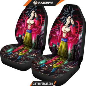 Goku Super Saiayn 4 Seat Covers Dragon Ball Car Seat Covers 