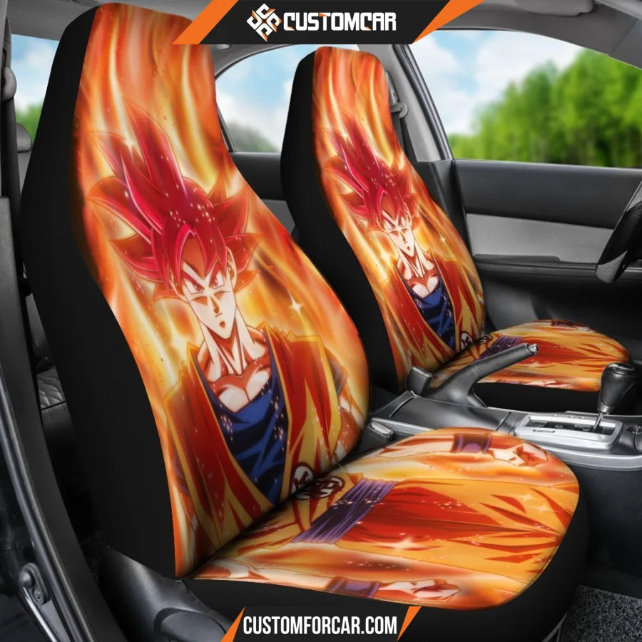 Goku Super Saiyan God Dragon Ball Car Seat Covers - Car Seat