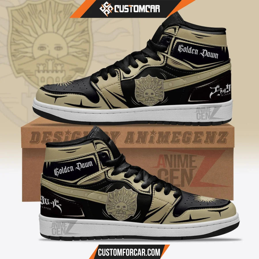 Golden Dawn JD Sneakers Black Clover Custom Anime Shoes