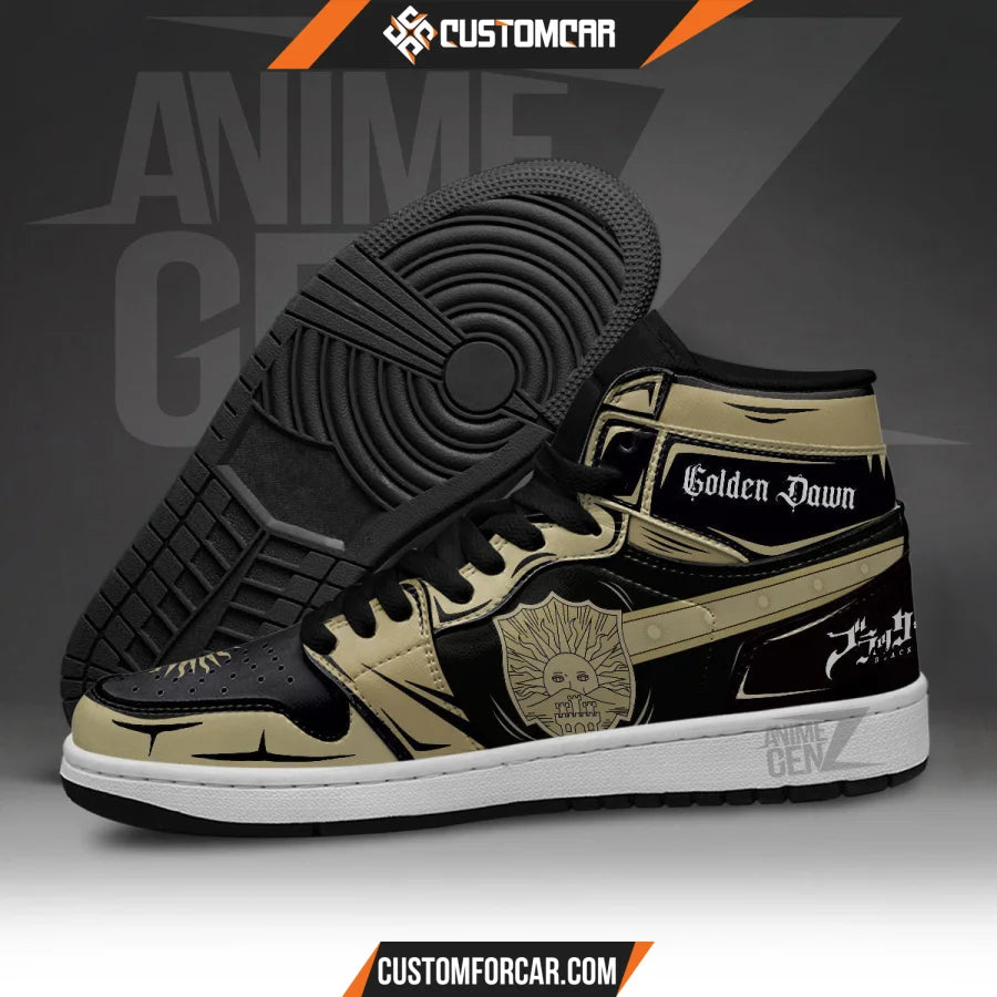 Golden Dawn JD Sneakers Black Clover Custom Anime Shoes