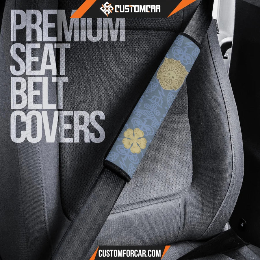 Golden Dawn Seat Belt Covers Custom Black Clover Anime Car 