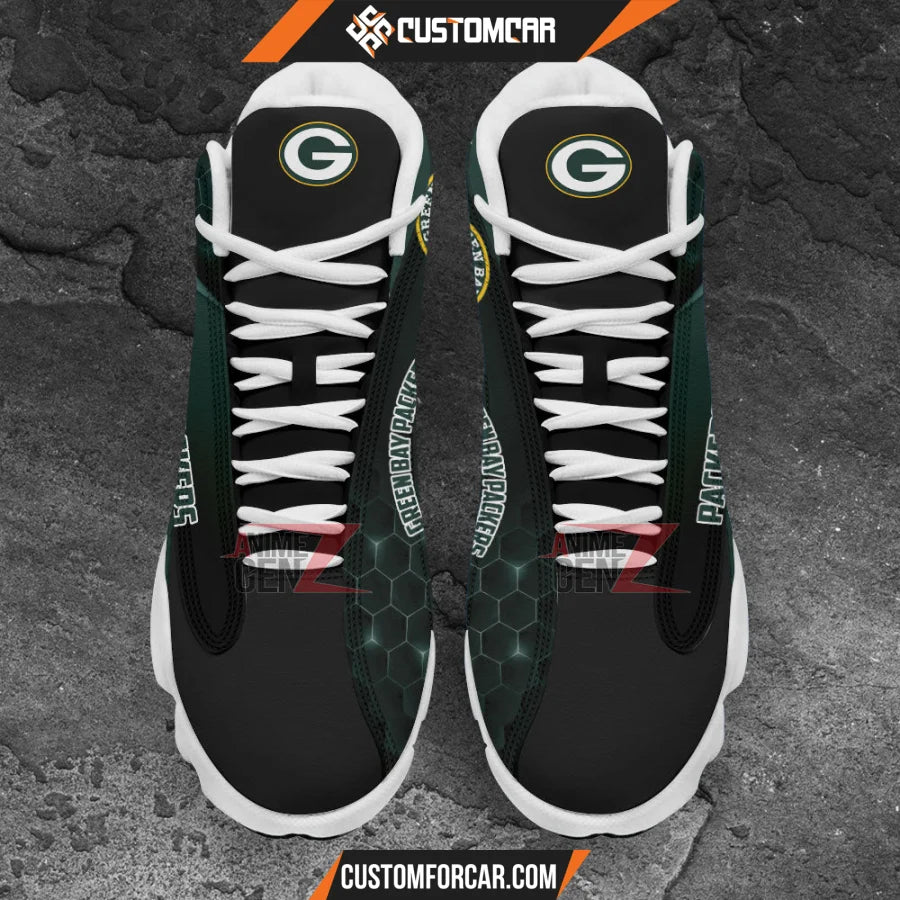 Green Bay Packers Air Jordan 13 Sneakers NFL Custom Sport