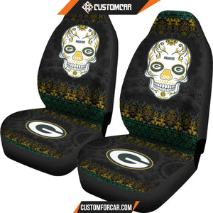 Green Bay Packers American Football Club Skull Car Seat