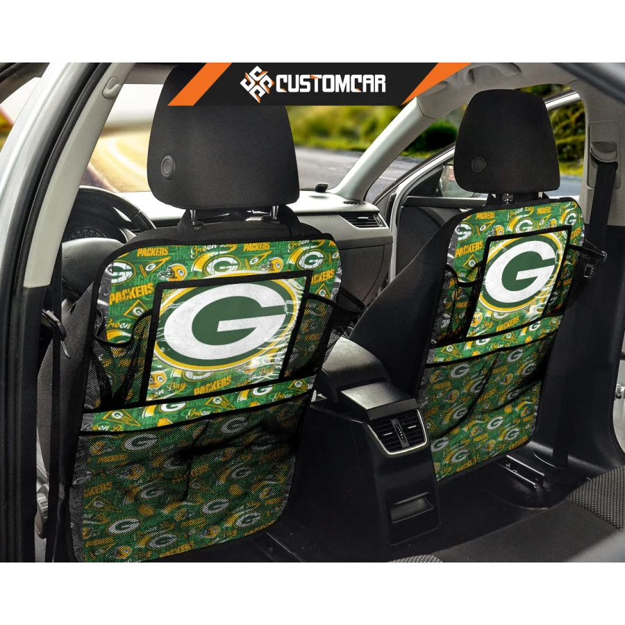 Green Bay Parkers Cartoon Back Seat Organizer Green Bay 