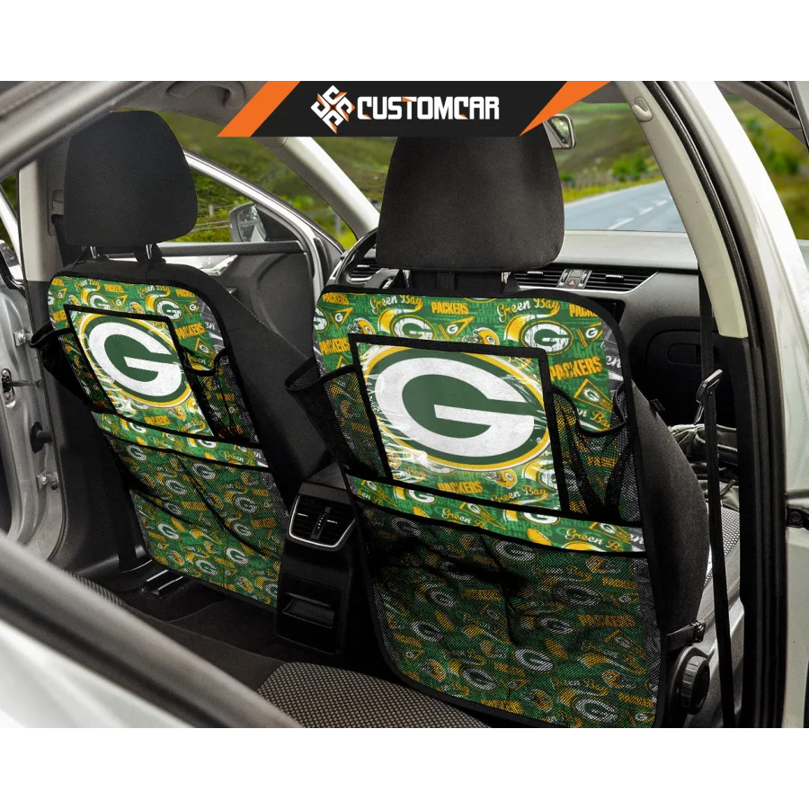 Green Bay Parkers Cartoon Back Seat Organizer Green Bay 