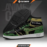 Green Mantis JD Sneakers Black Clover Custom Anime Shoes