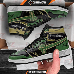 Green Mantis JD Sneakers Black Clover Custom Anime Shoes