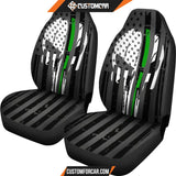 Green Thin Line Punisher Inspired Car Seat Covers R031313 - 