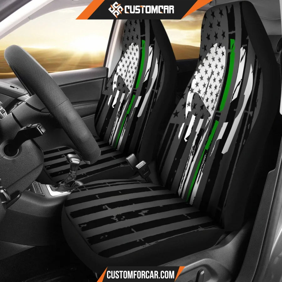 Green Thin Line Punisher Inspired Car Seat Covers R031313 - 