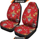 Guitar Sugar Skull Car Seat Covers DECORINCAR