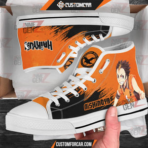 Haikyuu Nishinoya Yuu High Top Shoes Custom Anime Shoes