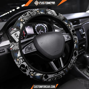 Halloween Steering Wheel Cover Scary Chucky Doll With Knife