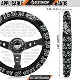 Halloween Steering Wheel Cover Skeleton In Coffin Leave