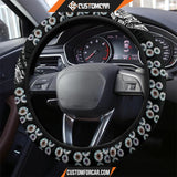 Halloween Steering Wheel Cover Skeleton In Coffin Leave