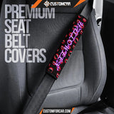 Halloween Text Different Mouth Patterns Car Seat Belt Covers