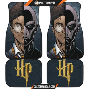 Harry Potter Car Floor Mats | Harry Potter Vs Voldemort Half Face Car Mats R021906 DECORINCAR 1