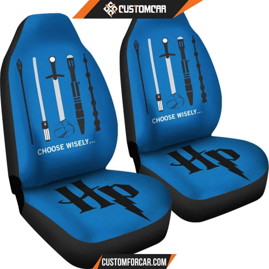 Harry Potter Car Seat Covers | Choose Wisely Weapons Artwork Seat Covers R011603 DECORINCAR 4