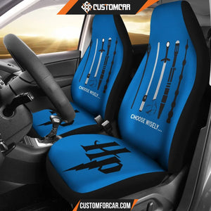 Harry Potter Car Seat Covers | Choose Wisely Weapons Artwork Seat Covers R011603 DECORINCAR 1