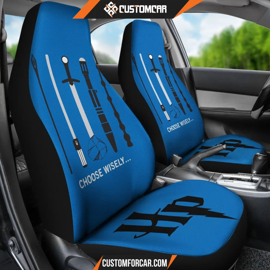 Harry Potter Car Seat Covers | Choose Wisely Weapons Artwork Seat Covers R011603 DECORINCAR 3
