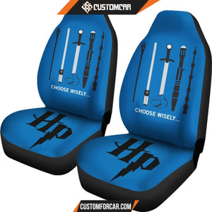 Harry Potter Car Seat Covers | Choose Wisely Weapons Artwork Seat Covers R011603 DECORINCAR 4